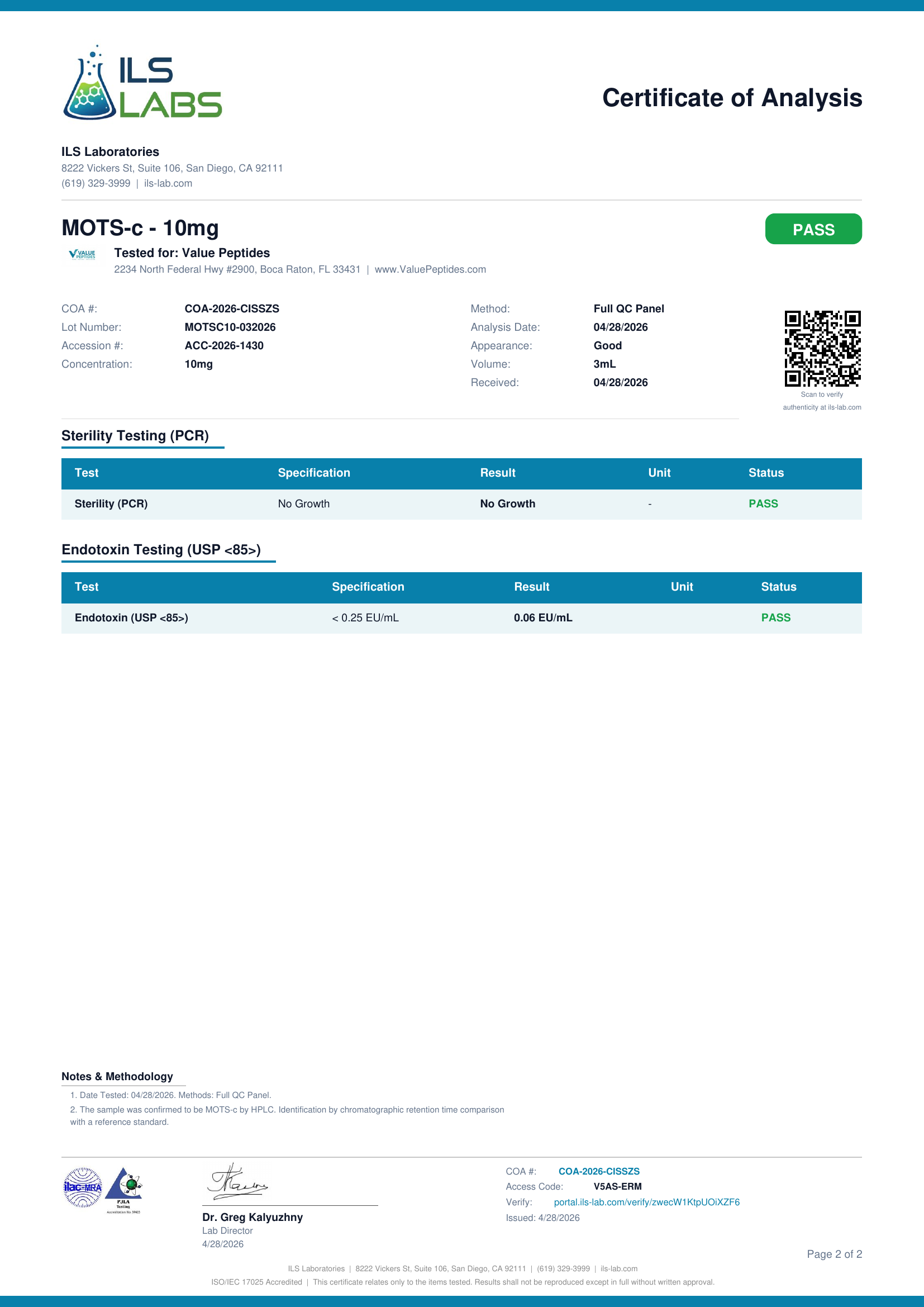 MOTS-c - 10mg - Image 3