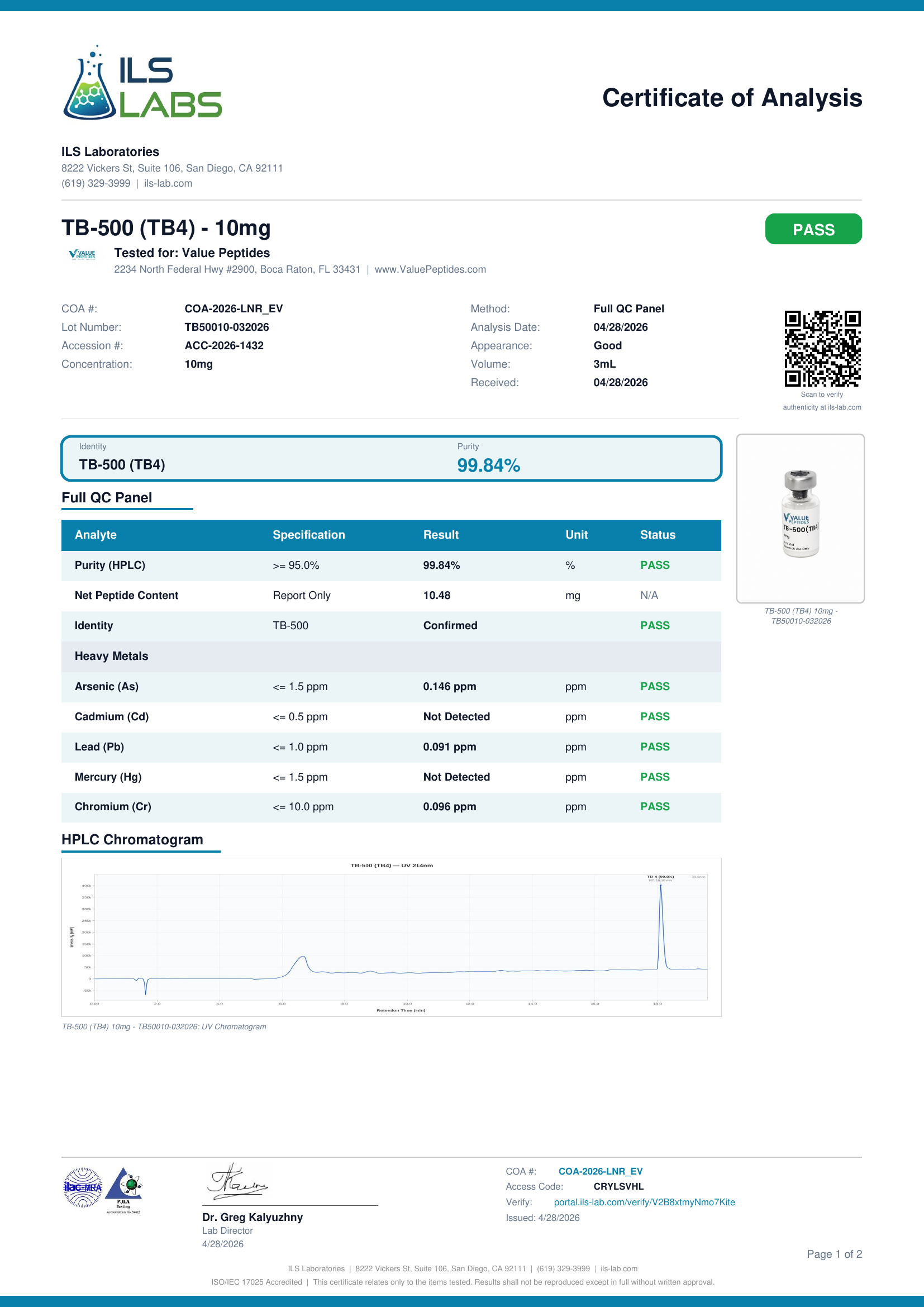 TB-500 (TB4) 10mg - Image 2