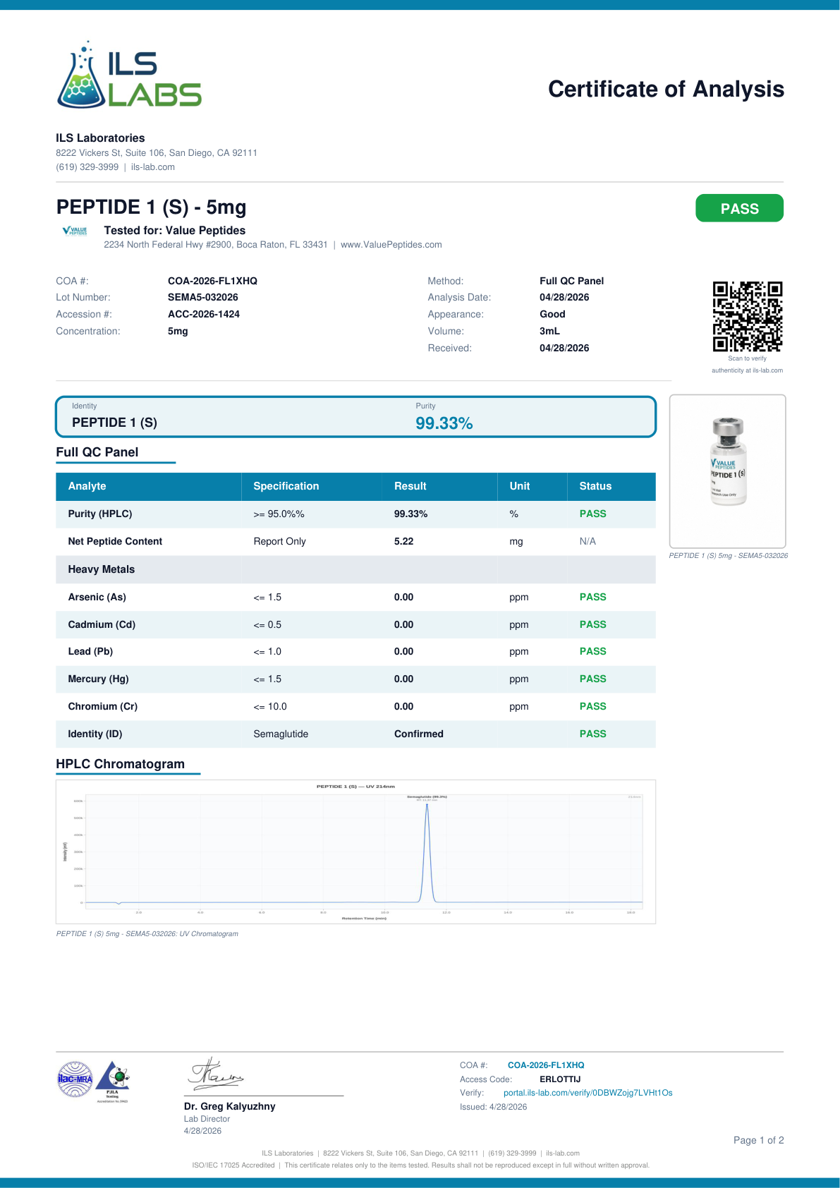 PEPTIDE 1 (S) 5mg - Image 2